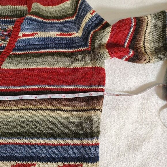 Vtg Ralph Lauren SMALL Hand Knit Sweater Cardigan Southwestern Aztec Navajo 90s - Picture 7 of 9